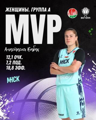 ⚡️Анастасия Бабак признана MVP группы А женского BETERA-чемпионата Беларуси сезона 2025-2026!